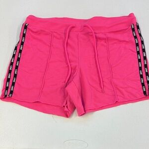 No Boundaries Hot Pink Athletic Shorts with Black Stripes